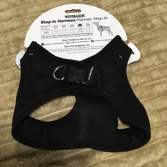 Voyager Black Step-In Dog Harness W/reflective strips, size large, NWT. - Picture 2 of 8
